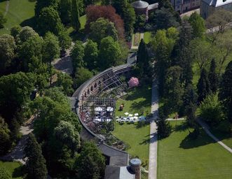 Aerial image of the Karlsruhe Botanical Gardens