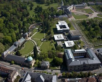 Aerial view of Karlsruhe Botanical Gardens