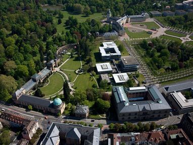 Botanischer Garten Karlsruhe von oben