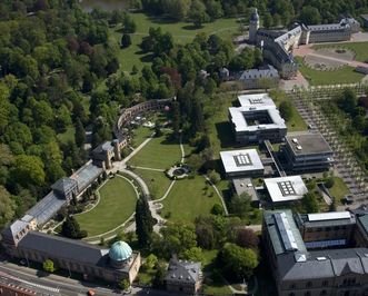 Aerial view of Karlsruhe Botanical Gardens