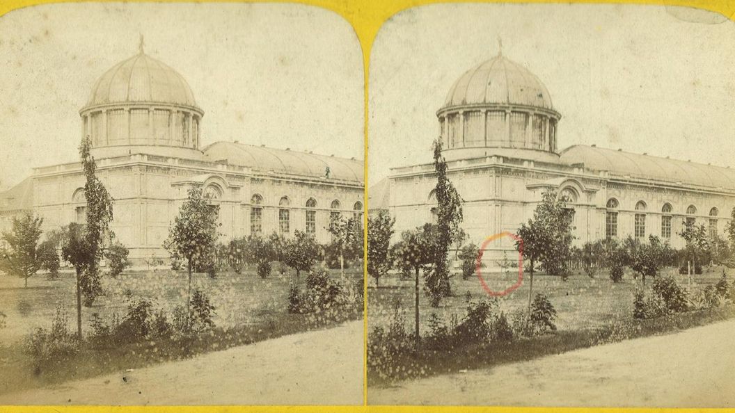 Botanischen Garten Karlsruhe, historische Fotografie.